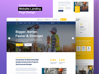 Construction Website design android app design app design business website dashboard design design e commerce website figma design figma website graphic design landing page design psd responsive website sketch ui design ui ux design ux design web design website design website redesign xd