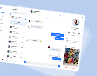 Messenger App (Desktop) app branding dashbord design desktop illustration messenger messenger app ui uiux ux website website design