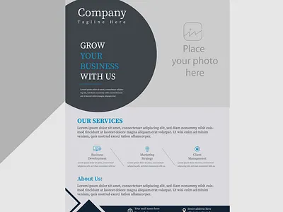 Sophisticated and Bold: Black Flyer Design Graphics & Templates refined design