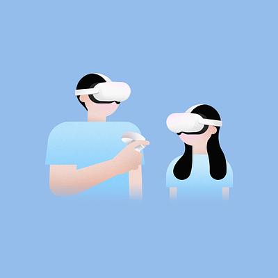 VR Gaming illustration metaverse oculus vr