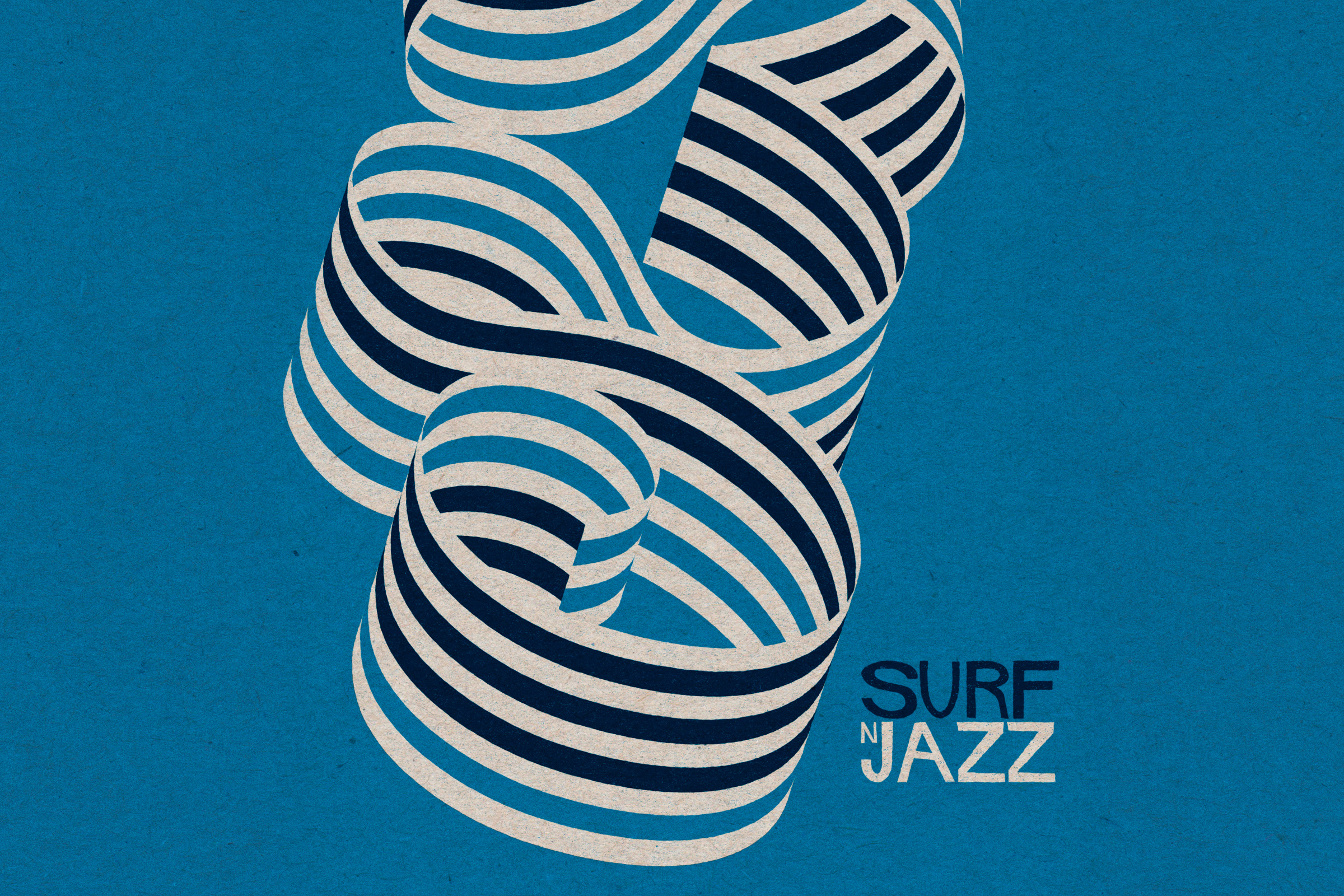 Surf n Jazz | Vintage Poster analog design graphic design illustration illustrator jazz modern modernism old paper poster print saul bass surf vector vintage