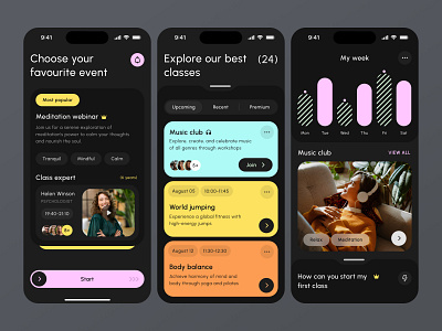 iOS app – Events app branding color digitaldesign events inspiration ios mobile app product startup ui uxui