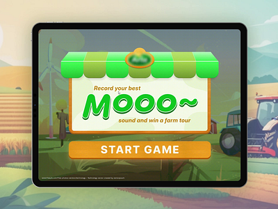 Expo ː Mooo~ MiniGame ٭™ 3d animation app design game game design graphic design illustration minimal motion graphics ui