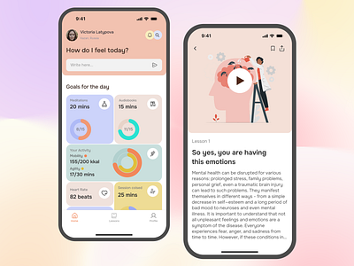 Application of mental health design health mental health mobile design ui ux