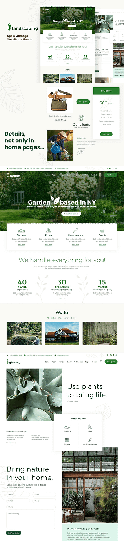 Website desing Gardeny- Wordpress desing elementor pro graphic design illustration marketing seo website wordpress