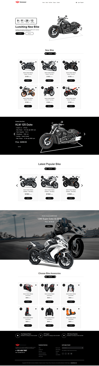 Website desing E-commerce Motodeal design elementor pro graphic design illustration marketing seo website wordpress