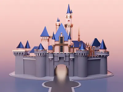 Augmented Reality Castle at Anaheim 3d augmented reality blender illustration