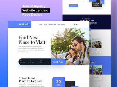 Tourist Agency Website Design android app design app design business website dashboard design e commerce website figma design figma website graphic design landing page design psd responsive website sketch ui design ui ux design ux design web design website design website landing page website redesign xd