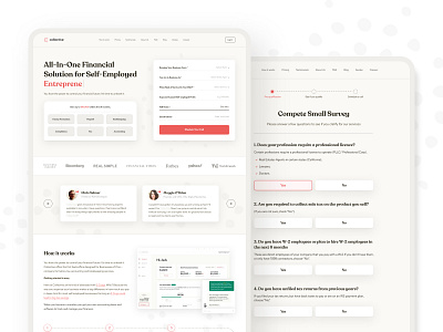 Financial Solutions for Self-Employed - UI/UX Redesign branding case study conversion optimization design financial services form form design landing page landing page design modern modern design pricing saas ui ui design user experience ux