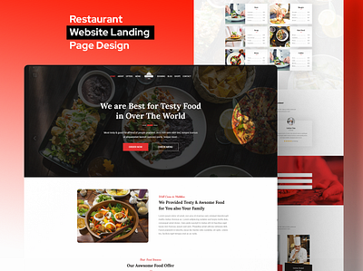 Restaurant Website Design android app design app design business website dashboard design e commerce website figma design figma website graphic design landing page design psd responsive website sketch ui design ui ux design ux design web design website design website landing page website redesign xd