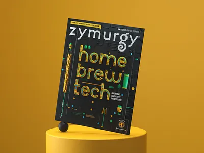 Zymurgy Magazine Cover 3d 3dillustration artdirection balance colors design digitalart editorial illustration equlibrium illustration illustrator lettering modeling photoshop shapes type typography