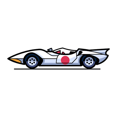 Cool Cars 5. Mach 5, Speed Racer (1967) car car design graphic design icon illustration logo mach 5 speed racer speed racer mach 5 vector vector art vector illustration