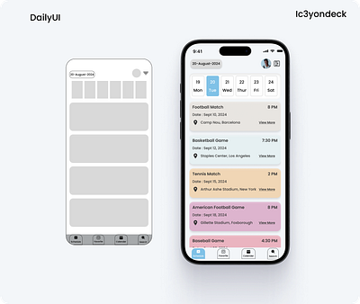 DailyUI Chalenge - Schedule Screen dailyui design figma ui ux