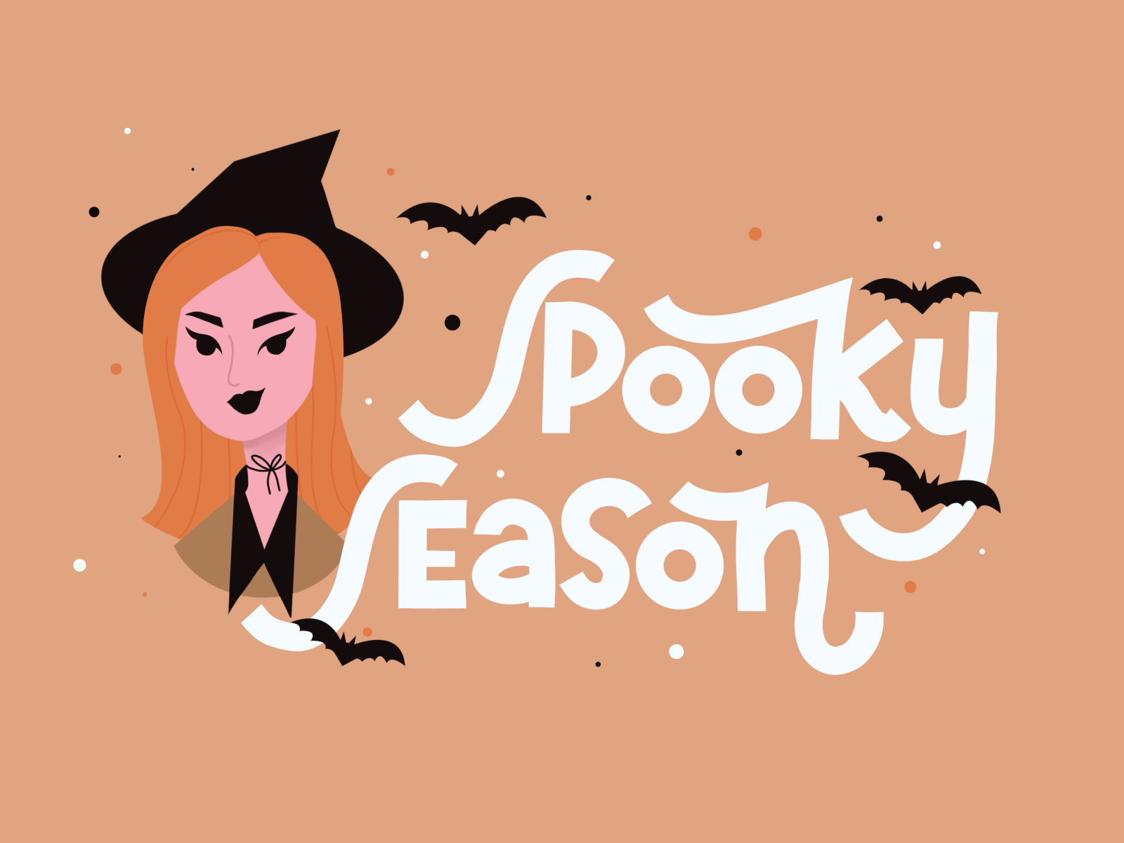 🦇Spooky Season✨ ae after effects animation autumn bat bats fall gif graphic design halloween illustration lettering love motion graphics pumpkin season spooky vector wink witch