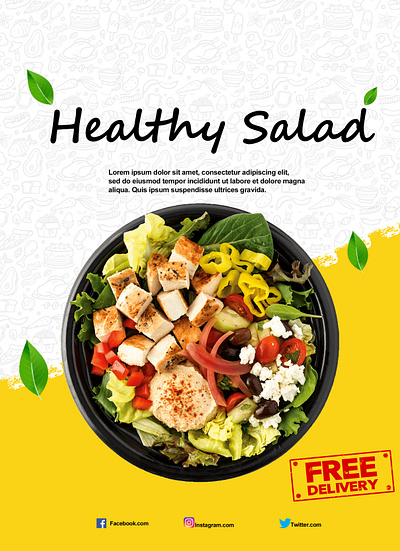 Salad Poster branding design graphic design poster social media post