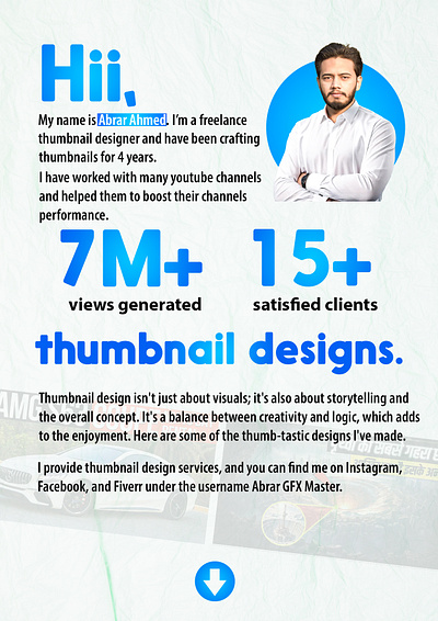 Thumbnail Designer Portfolio - Abrar GFX Master graphic design thumbnail designer