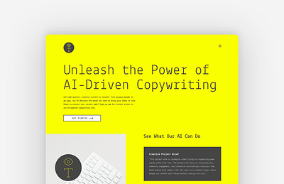 Spark ai copy generator ai ai copy generation ai landing page branding contrast design digital design graphic design landing page logo marketing page typography ui ux