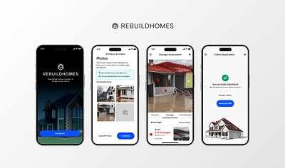 Rebuildhomes - Computer Vision for Damage Assessment animation branding graphic design motion graphics ui