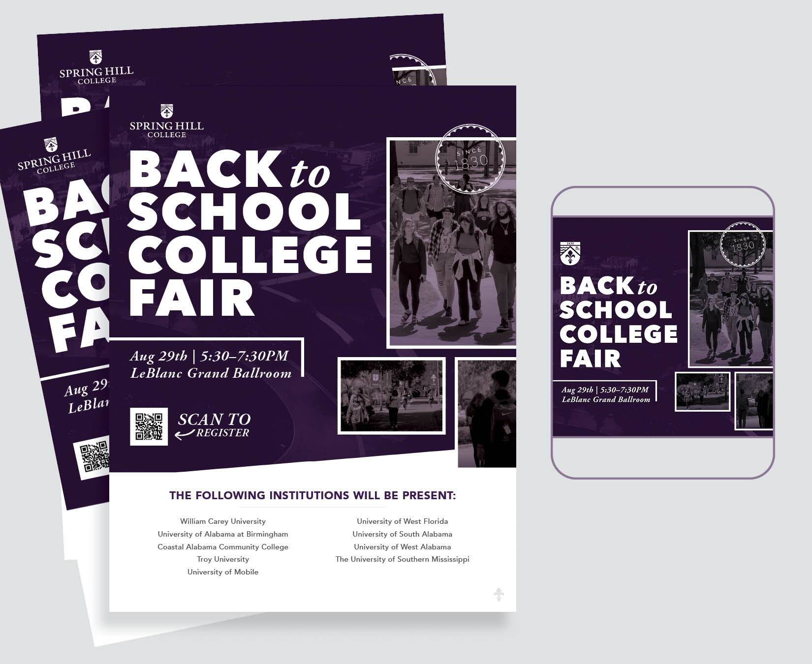 Back to School College Fair: Event Collateral brand branding college content design event flyer graphic design nonprofit print social media typography university visual design