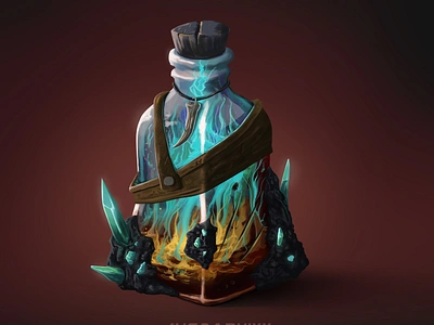 Fantasy Potion Bottle design [Dragon] conceptdesign design fantasy illustration product