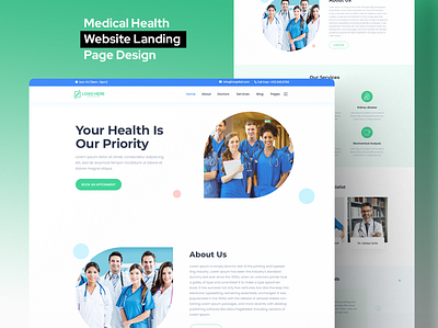 Medical Health Website Landing Page android app design app design business website dashboard design e commerce website figma design figma website graphic design landing page landing page design responsive website ui design ui ux design ux design web design website design website redesign