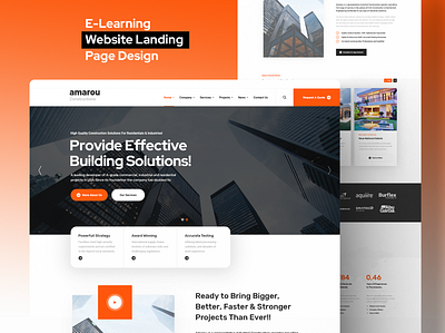 Construction Website Design android app design app design business website dashboard design e commerce website figma design figma website graphic design landing page design psd responsive website sketch ui design ui ux design ux design web design website design website redesign xd