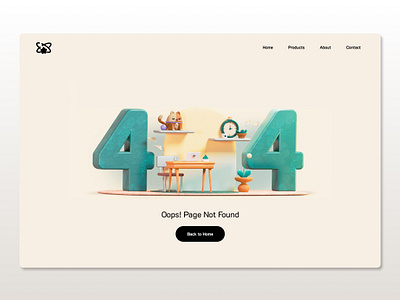 404 Page Design 404 404error 404errorpage dailyui dailyux error errorpage oopspage