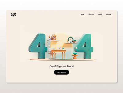 404 Page Design 404 404error 404errorpage dailyui dailyux error errorpage oopspage