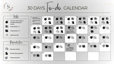 30 days Calendar design for a client calendar canva graphic design