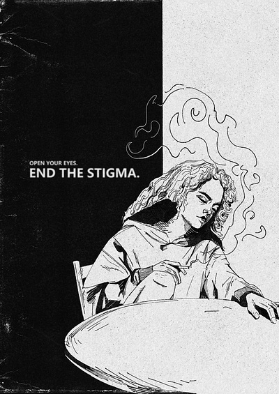 End the Stigma graphic design illustration typography