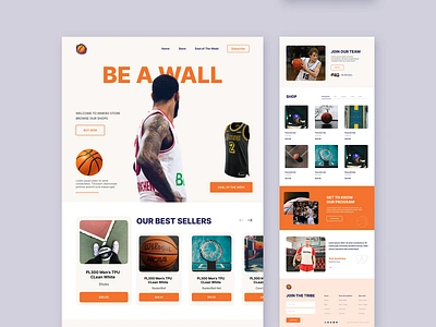 Basketball Landing Page basketball colorful design graphic design landing page landing page design minimal pop sports ui ux web web design