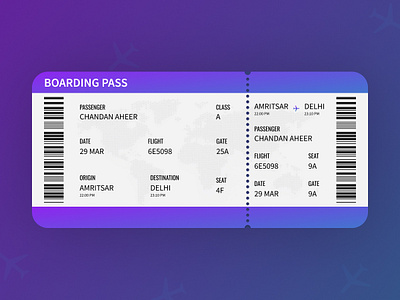 Day 24 of #DailyUI: Boarding Pass Design ✈️ 024 airplane ticket boarding boardingpass chandan chandan aheer daily 100 challenge daily ui 024 dailyui dailyui 024 dailyui024 dailyuichallenge figma flight ticket gradient khambra creatives platform ticket qr code ui uidesign