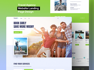 Travel Agency Landing Page android app design app design blog website business website dashboard design e commerce website figma design figma website landing page design psd responsive website sketch ui design ui ux design ux design web design website design website landing page website redesign xd