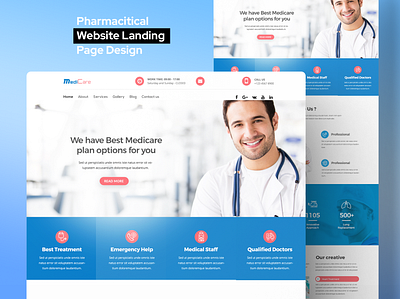 Medical Health Care Landing Page android app design app design business website dashboard design e commerce website figma design figma website graphic design landing page landing page design mobile app responsive website ui design ui ux design ux design web design web ui ux design website design website landing page website redesign