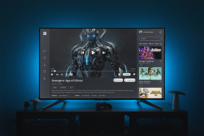 Day 25 : Streamlined TV Experience: Modern App UI Design age of ultron apple tv chandan chandan aheer daily ui 025 dailyui 025 iron man khambra creatives mobile movie movie app netflix show smarttv streamer television tv app tv show twitch overlay uxdesign