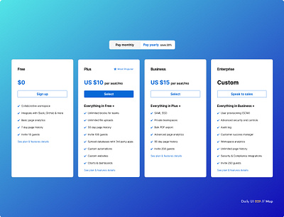 Daily UI Challenge #030 - Pricing challenge clean ui daily ui daily ui 30 minimalist price plans pricing pricing page