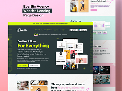 EverBio Marketing Agency android app design app design blog website business website dashboard design e commerce website figma design figma website landing page design psd responsive website sketch ui design ui ux design ux design web design website design website landing page website redesign xd