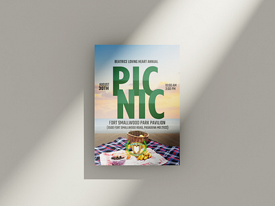 Annual Picnic Flyer Design adobe photoshop annual branding flyer graphic design green picnic pr print sea