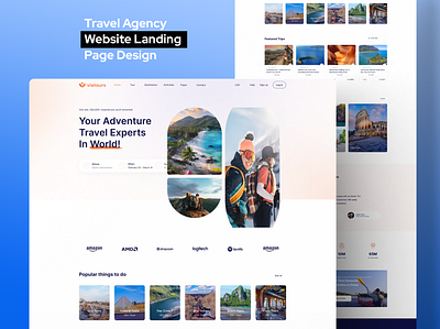 Travel Agency Website UI UX Design android app design app design blog website business website dashboard design e commerce website figma design figma website landing page design psd responsive website sketch ui design ui ux design ux design web design website design website landing page website redesign xd