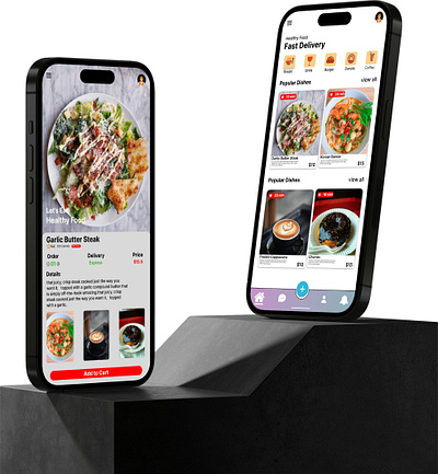 Food Delivery App Interface Mockup animation figma logo mockups prototyping ui ux