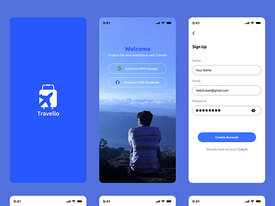 Travello App Design For Travel! anik ux appuiux landing page travel app travello uiux website