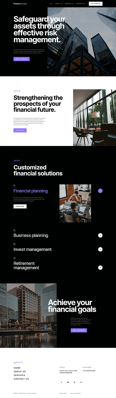 FintechConnect - React website branding colors design idea logo ui ux vector