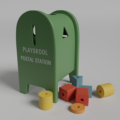 Playskool Postal Station 3d 3d modeling blender model