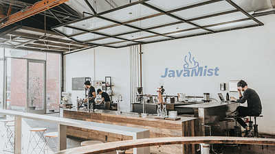 JavaMist Wall Decal - Coffee Shop & Drive Thru branding business design graphic design illustration logo print vector