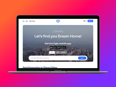 Ogle- Real estate WebApp app design illustration real estate ui ui ux ui design uidesign ux webapp