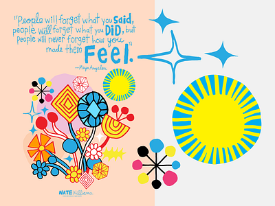 Maya Angelou illustration nate williams quotes words of wisdom