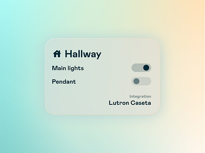 Smart lights widget daily dailyui desktop exploration mabryfont smarthome ui widget