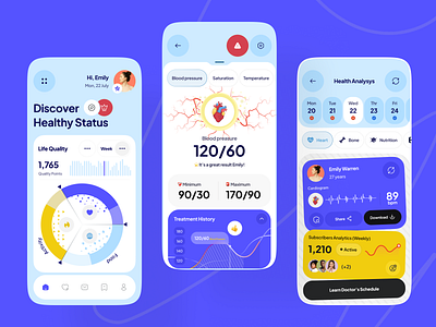 Healthcare service - Mobile app app design clinic crm doctor healthcare healthcare app hippa medical medicine mobile design ui ux