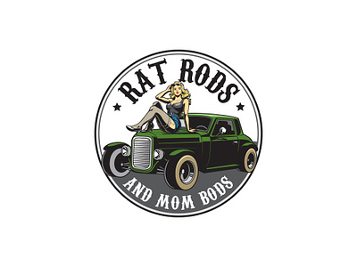 Hot Rods Community Logo design girl illustration logo pin up retro vehicles vintage