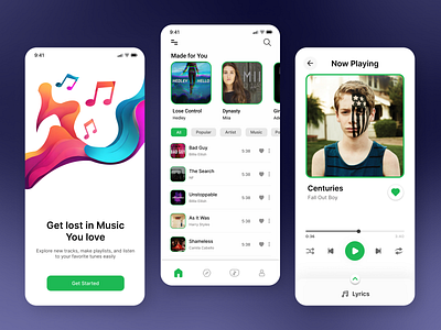 Music Mobile App Design app app design application best app design branding design figma graphic design mobile app design mobile ui music app music app ui music player ui ui ui design uiux user experience user interface ux visual design